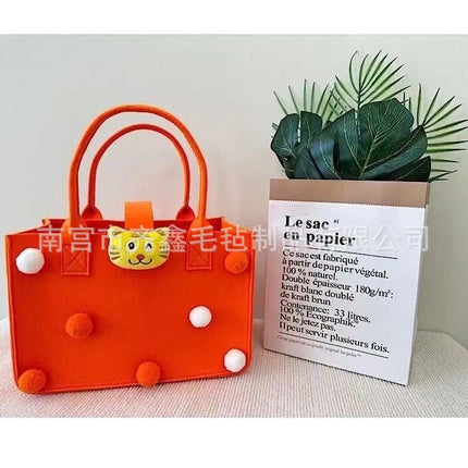 Factory Supplies Trendy Bags for 100-Day Celebrations, Birthday Favors, Cartoon Felt Bags, Student Lunch Box Storage