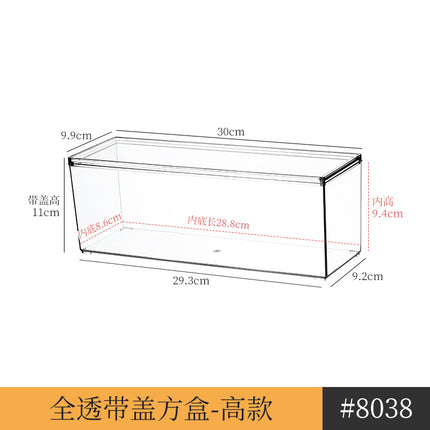 Transparent Storage Box Acrylic Snack Storage Basket Desktop Cabinet Storage Box Home Living Room Debris Organizing Box