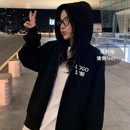 Sweater custom printing figure work clothes coat logo team class clothes diy spring and autumn hooded cardigan custom