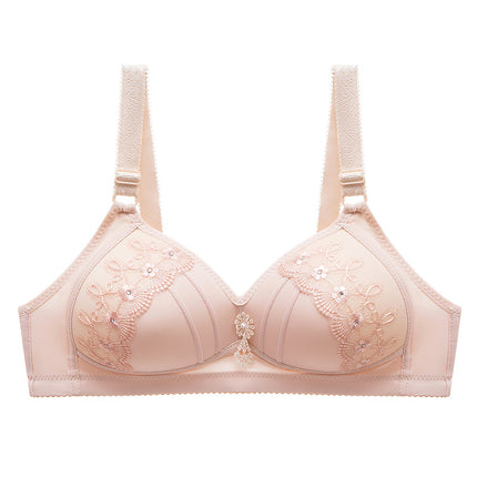 Cross-Border Popular Product: Middle-Aged and Elderly Women's Underwear, Mom's Bra, Wireless Vest-Style Plus-Size Push-Up Bra