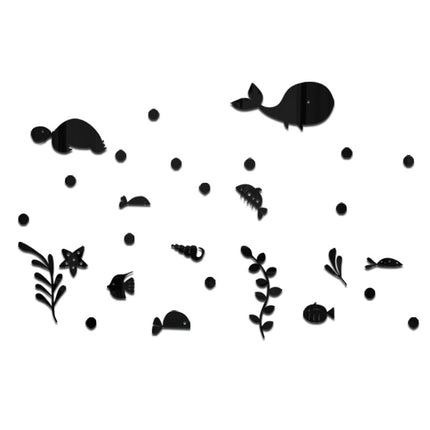 JM593 Ocean World cartoon acrylic wall children's room living room layout self-adhesive mirror wall stickers decorations