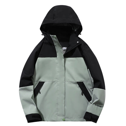 Men's and Women's Couple's Outdoor Jacket Spring and Autumn New Men's Jacket Removable Cap Windproof Jacket for Youth