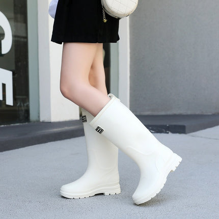Nordic Rain Boots for Women, Korean High-Top Rain Boots, Rubber Shoes, Waterproof, Non-Slip, Water Shoes, Adult Water Boots, Wear-Resistant, Outdoor Functional