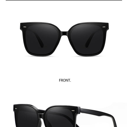 New Korean Style Large Frame TR90 Polarized Sunglasses Women's Fashion Sunglasses Men's and Women's Face Slimming Sunglasses