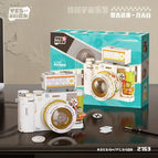 Retro camera-crescent white 508 particles [removable lens]