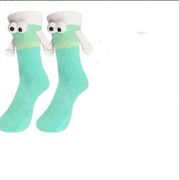 [in stock and fast delivery] Amazon temu AliExpress Cross-border Special for Embroidery Eye Holding Socks Magnetic Lovers Socks