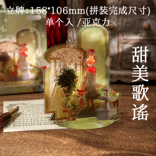 Mr. Paper Acrylic Multi-Plug Brand Dream Waltz Series ins High Color Value Desktop Decoration diy Ornaments