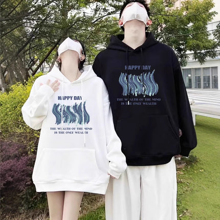 High-End Oversize Tops for Men and Women, Special Couple Wear, Autumn and Winter Velvet Hooded Sweatshirts, Trendy Brand Class Uniforms