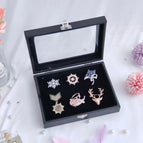 Small Black Flat Sponge Jewelry Box