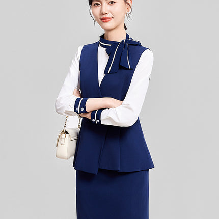 Hotel overalls female spring and autumn high-end professional suit beautician jewelry store club sales manager front desk tooling