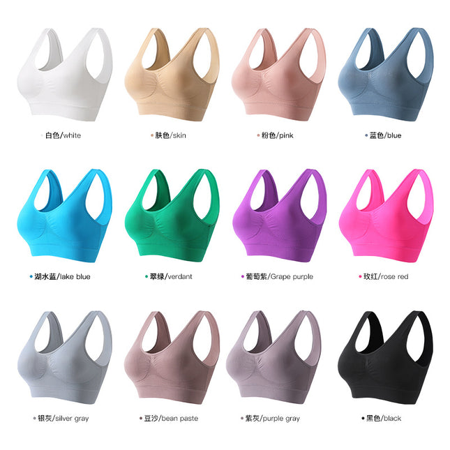 Sports Bra for Women, Shock-Proof Running, Anti-Sagging Yoga Vest, Thin Breathable, Wire-Free Push-Up Fitness Bra