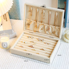 Beige-full sponge jewelry box (without window) / 20*15*5cm (length, width and height)
