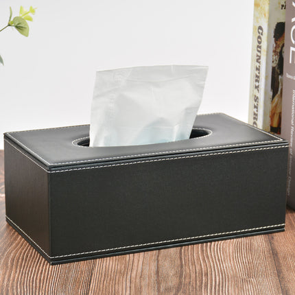 Leather Rectangular Creative Hotel Tissue Box European-style Car Tissue Box Leather Living Room Tissue Box Household Paper