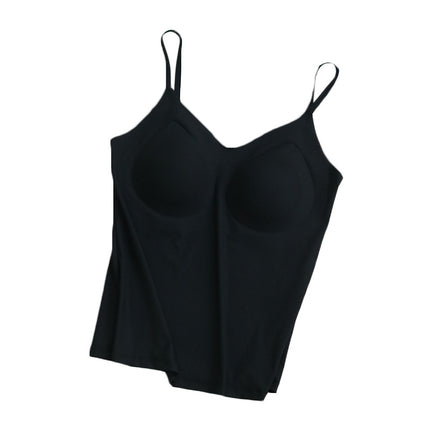 Tang Ge Spring and Summer Silk Fit Women's Bottoming Camisole High Elasticity Loose Mulberry Silk Lined Cup Integrated
