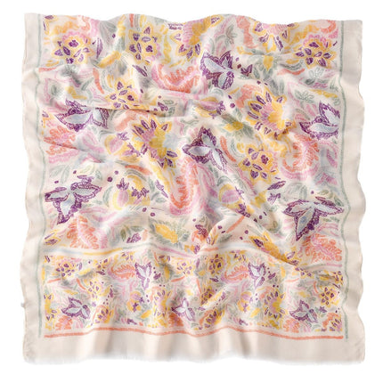 Spring New Travel Sunscreen Bali Yarn Printed Long Scarf High-grade All-match Thin Ethnic Style Shawl Beach Towel