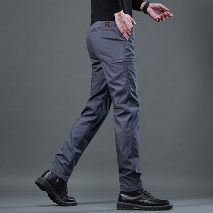 Dropshipping 2025 New Spring and Autumn Men's Casual Pants Slim Straight Versatile Business Dress Pants