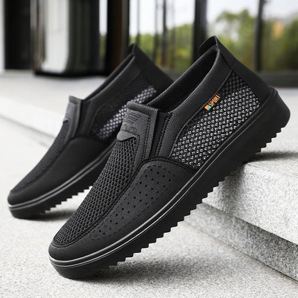 Old Beijing Cloth Shoes Men's Mesh Breathable Soft-Soled Casual Shoes Dad Shoes Summer Cross-Border Dropshipping Lightweight Men's Shoes ‌
