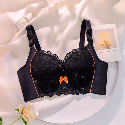 Lace Thick and Thin Cup Comfortable and Breathable Wire-free Bra Push-up Adjustable Breast-retracting Anti-sagging Women's Intimates 569