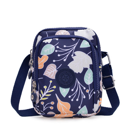 2025 New Mini Vertical Mobile Phone Bag Casual Printed Casual Crossbody Bag Oxford Easiest for Match Fashion Shoulder Women's Bag