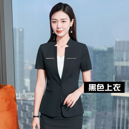 [Jewelry Store Work Clothes] Beautician Summer New Short-Sleeved Suit Front Desk Waiter Professional Women's Suit