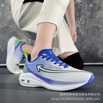 Uprun Cross-Border New Model 8.0 Couple's Ultra-Light Shock-Absorbing Running Shoes Popcorn Carbon Plate Men's Shoes Fly-Knit Sports Shoes