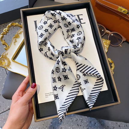 70cm Imitation Silk Square Scarf Fashion All-match Silk Scarf Professional Scarf Korean Style Neck Protection Scarf Decorative Small Square Scarf