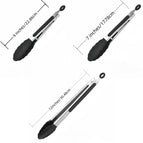 1 / 7 inch 9 inch 12 inch-black silicone food clip