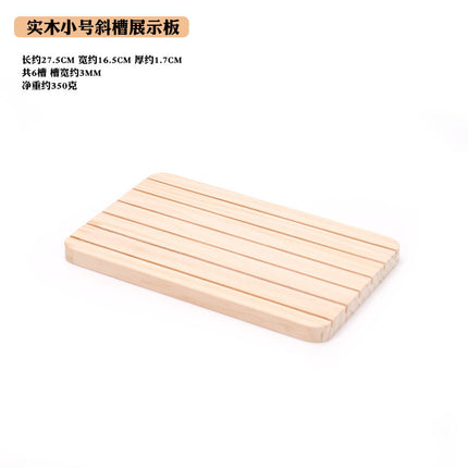 Solid Wood Earring Display Stand Ring Bracelet Necklace Storage and Organization Board Earrings Taigang Bracelet Card Display Props