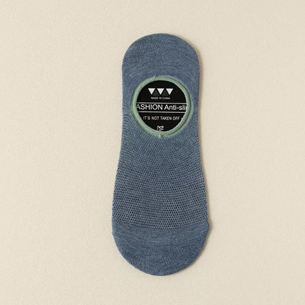 Socks men's summer thin mesh breathable invisible heel shallow socks deodorant sweat-absorbent men's boat socks wholesale