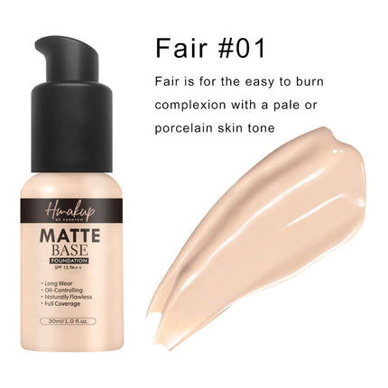 30ml SEPORA 6 Colors Matte Liquid Foundation Oil Control Waterproof Full Coverage Facial Natural Concealer Base Makeup Cosmetics