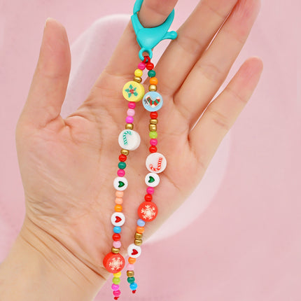 Factory direct supply handmade beaded mobile phone lanyard bluetooth speaker lanyard flashlight fan selfie stick U disk sling