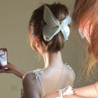Tulle butterfly clip [milk white]