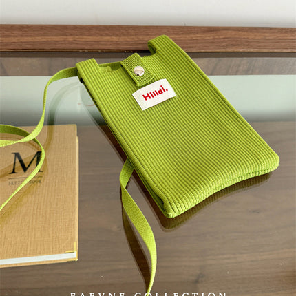 Dopamine Fashionable New Women's Bag South Korea Niche Crossbody Mobile Phone Bag Retro Solid Color Shoulder Small Bag Coin Purse