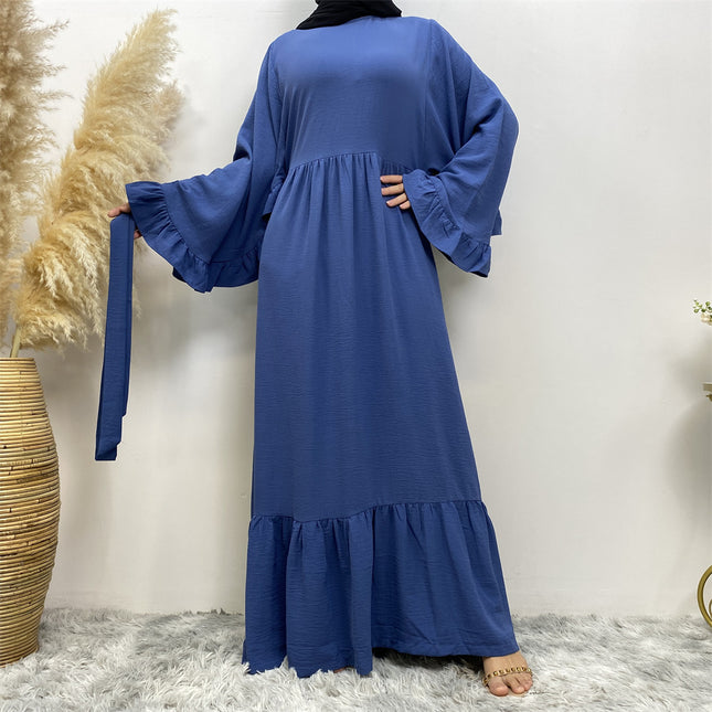 Cross-Border Exclusive Supply of New Fashion Women's Solid Color Patchwork Dress 6530