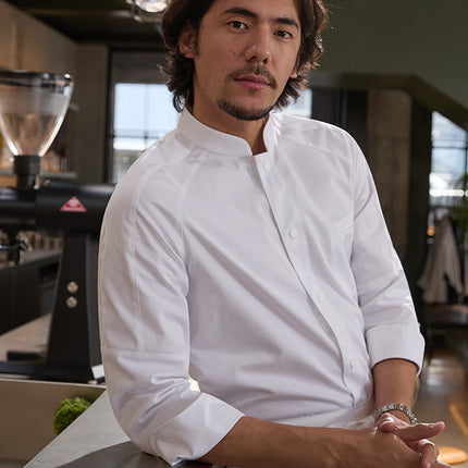 Chef Uniform Long-Sleeve Men's Hotel Restaurant Western Cuisine Bakery Kitchen Work Clothes Professional Attire
