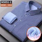 M5051-1 cotton brushed composite velvet thermal shirt men's shirt / 38