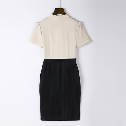 2025 Summer Business Dress Women's Spring New Korean Style Ol Jewelry Store Front Desk Work Clothes Work Dress