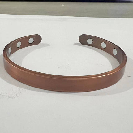 Cross-Border Hot Selling Magnetic Bracelet European and American Jewelry Pure Glossy Magnet Opening Rose Gold Bracelet Ring Set for Men and Women
