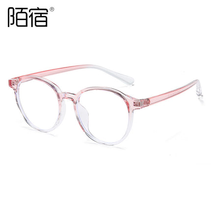 TR9008 two-color glasses frame Korean fashion plain plain mirror with myopia anti-blue round 2022 New