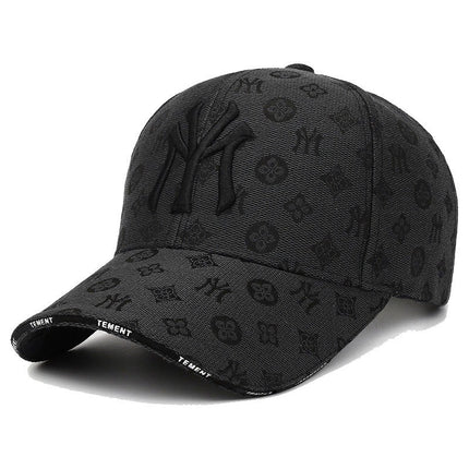 Four-Season Sunshade Baseball Cap Unisex Fashion Versatile Wide-Brim Face-Slimming Duckbill Cap Trendy Letter Deep Crown Hat
