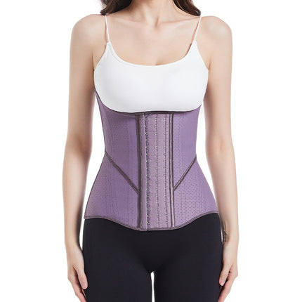 European and American Style Latex Purple [Double-Layer] Waist Trainer, Slimming Belt, Waist Support Belt, Women's Body Shaper