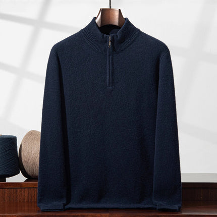 Cashmere Wool Half Turtleneck Sweater Men / Pull Col Roulé Cachemire Laine Homme