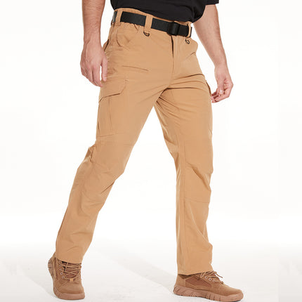 Cross-Border Men's Outdoor Overalls, Multifunctional Tactical Pants with Pockets, Light and Wear-Resistant Men's Pants, Tear-Resistant and Wear-Resistant, Long