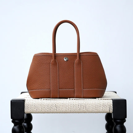 Handmade Waxed Thread 23Mini Garden Bag Ntogo First-Layer Cowhide Fashion Handbag High-End Feel Hand-Held Shoulder Bag