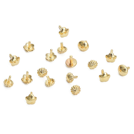 Copper Pattern Nail Cap 14K Gold Handmade DIY Pearl Pendant Plug Bracelet Necklace T-pin Jewelry Accessories
