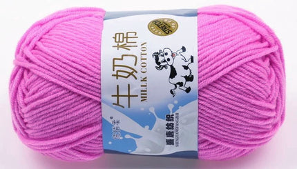 Five-Strand Milk Cotton Wool Ball Wholesale Medium Thick Thread Crochet Doll Shoes Scarf Handmade DIY Knitting Material Package