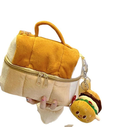 Toast Bread camera bag cosmetic bag bread warm lunch box storage bag handbag large capacity bag fashion bag
