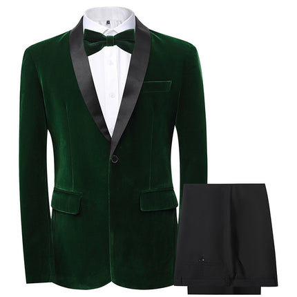Groom Suit suit Men's Three-Piece Set Slim-Fit Korean Style Wedding Dress Business Casual Handsome Cross-Border Suit for Men