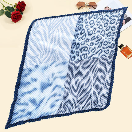 New wrinkled small square scarf female Korean imitation silk printed wrinkled small scarf Joker scarf decorative scarf wholesale