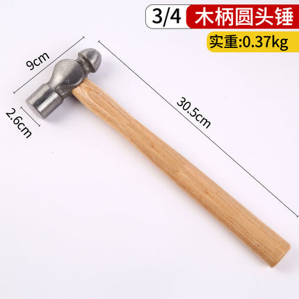Wooden Handle Round Head Hammer, Iron Hammer, Small Hammer, Hand Hammer, Nipple Hammer, Hardware Tools, Installation Hammer, Wholesale Round Head Hammer